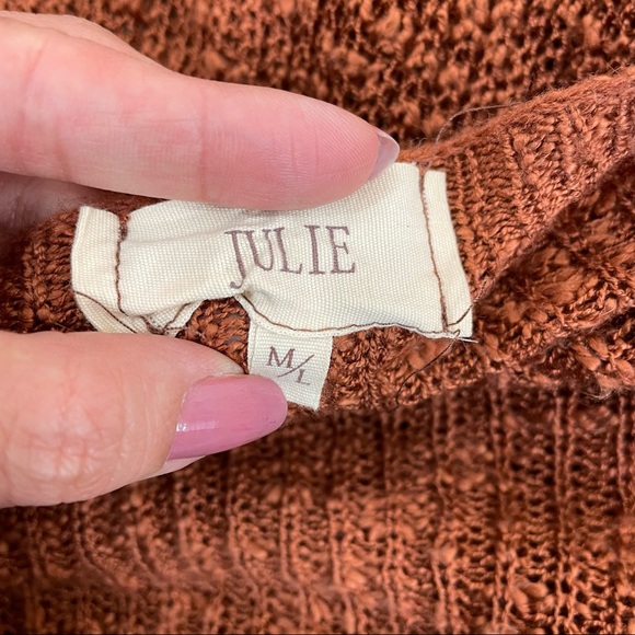 Julie Burnt Orange Open Cardigan - Picture 3 of 8